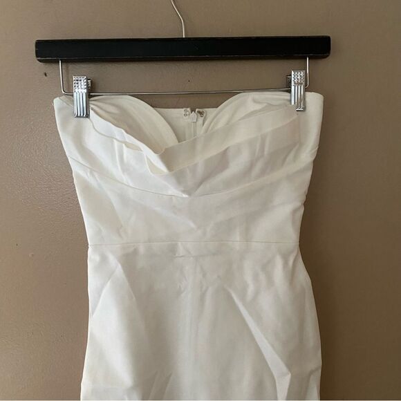 NWT More To Come Sophia Midi Dress White strapless sheath stretch Revolve M - Picture 10 of 12